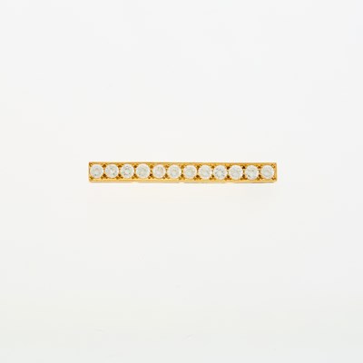 Lot 1144 - Gold and Diamond Bar Pin