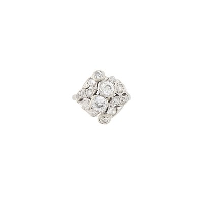 Lot 1330 - Platinum and Diamond Ring