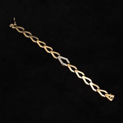 Lot 328 - Gold and Diamond Bracelet