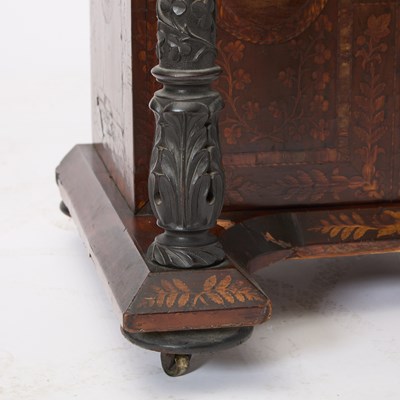 Lot 457 - Early Victorian Irish Marquetry-Inlaid Yew Wood Davenport Desk