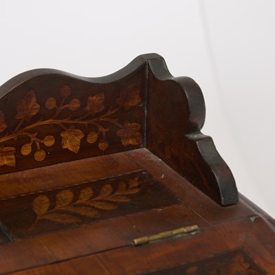 Lot 457 - Early Victorian Irish Marquetry-Inlaid Yew Wood Davenport Desk