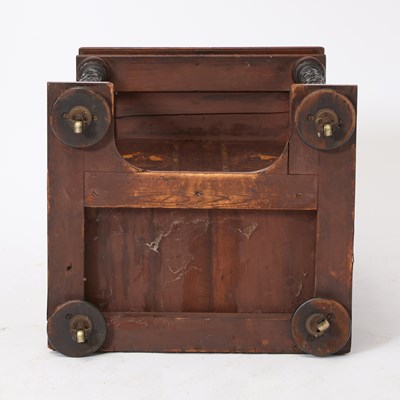 Lot 457 - Early Victorian Irish Marquetry-Inlaid Yew Wood Davenport Desk