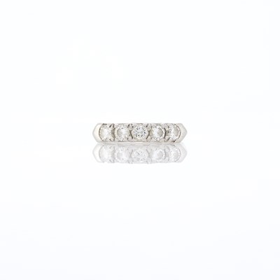 Lot 2243 - Platinum and Diamond Band Ring