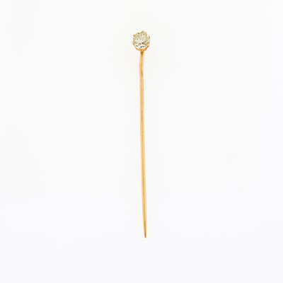 Lot 2287 - Antique Gold and Diamond Stick Pin