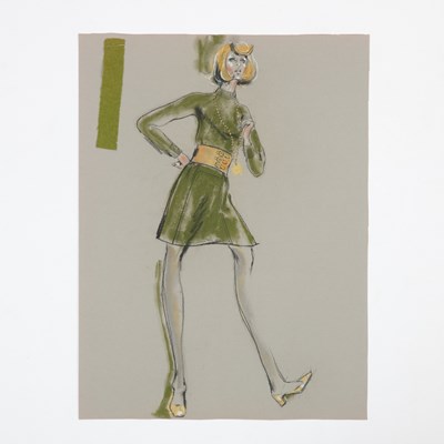 Lot 68 - Five stylish 1970 Edith Head costume designs