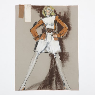 Lot 68 - Five stylish 1970 Edith Head costume designs