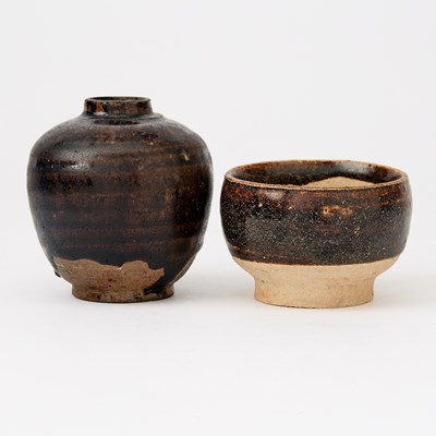 Lot 514 - Two Small Chinese Henan Glazed Pottery Articles