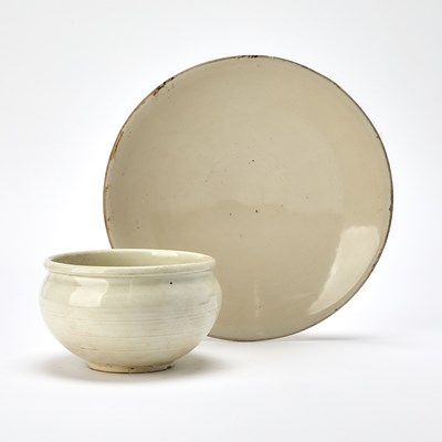 Lot 517 - Two Chinese White Glazed Ceramic Articles