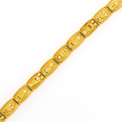 Lot 2049 - Gold and Diamond Bracelet