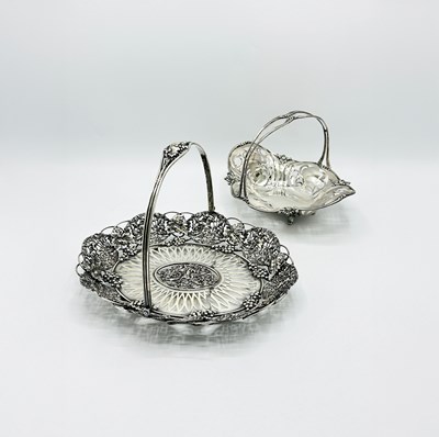 Lot 1231 - Two American Sterling Silver Handled Fruit Baskets