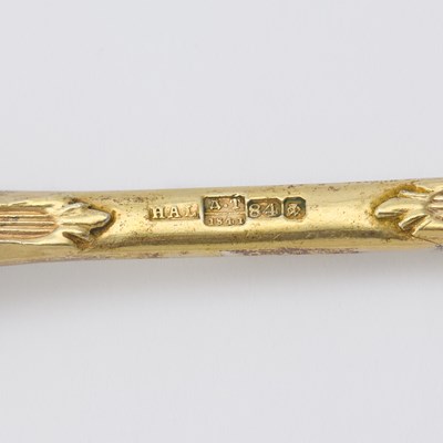 Lot 111 - Russian Silver-Gilt Flatware Service
