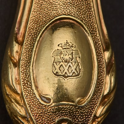 Lot 111 - Russian Silver-Gilt Flatware Service