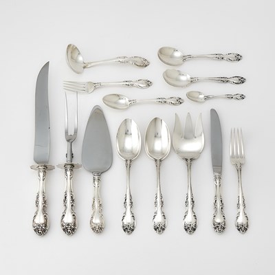 Lot 171 - Gorham Sterling Silver 'Melrose' Pattern Flatware Service