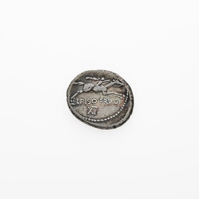 Lot 12 - L. Calpurnius Piso Frugi. c. 90 B.C.E. AR Denarius (3.87g, 18mm).