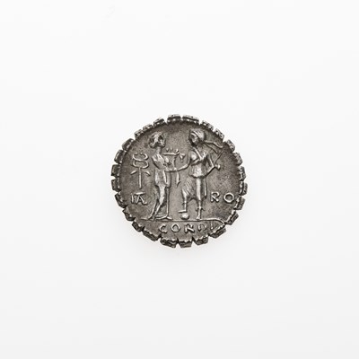Lot 22 - Q. Fufius Calenus and Mucius Cordus. c. 70 B.C.E. AR Denarius (3.74g, 20mm).