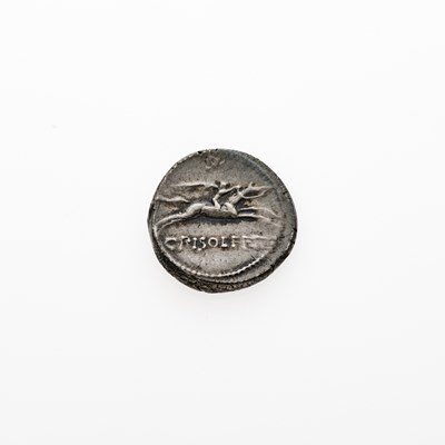 Lot 23 - C. Piso L. f. Frugi. c. 67 B.C.E. AR Denarius (3.95g, 18mm).