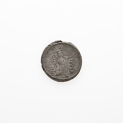 Lot 27 - Q. Pomponius Musa. c. 66 B.C.E. AR Denarius (3.57g, 19mm).