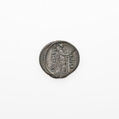 Lot 30 - Q. Pomponius Musa. c. 66 B.C.E. AR Denarius (3.96g, 18mm).