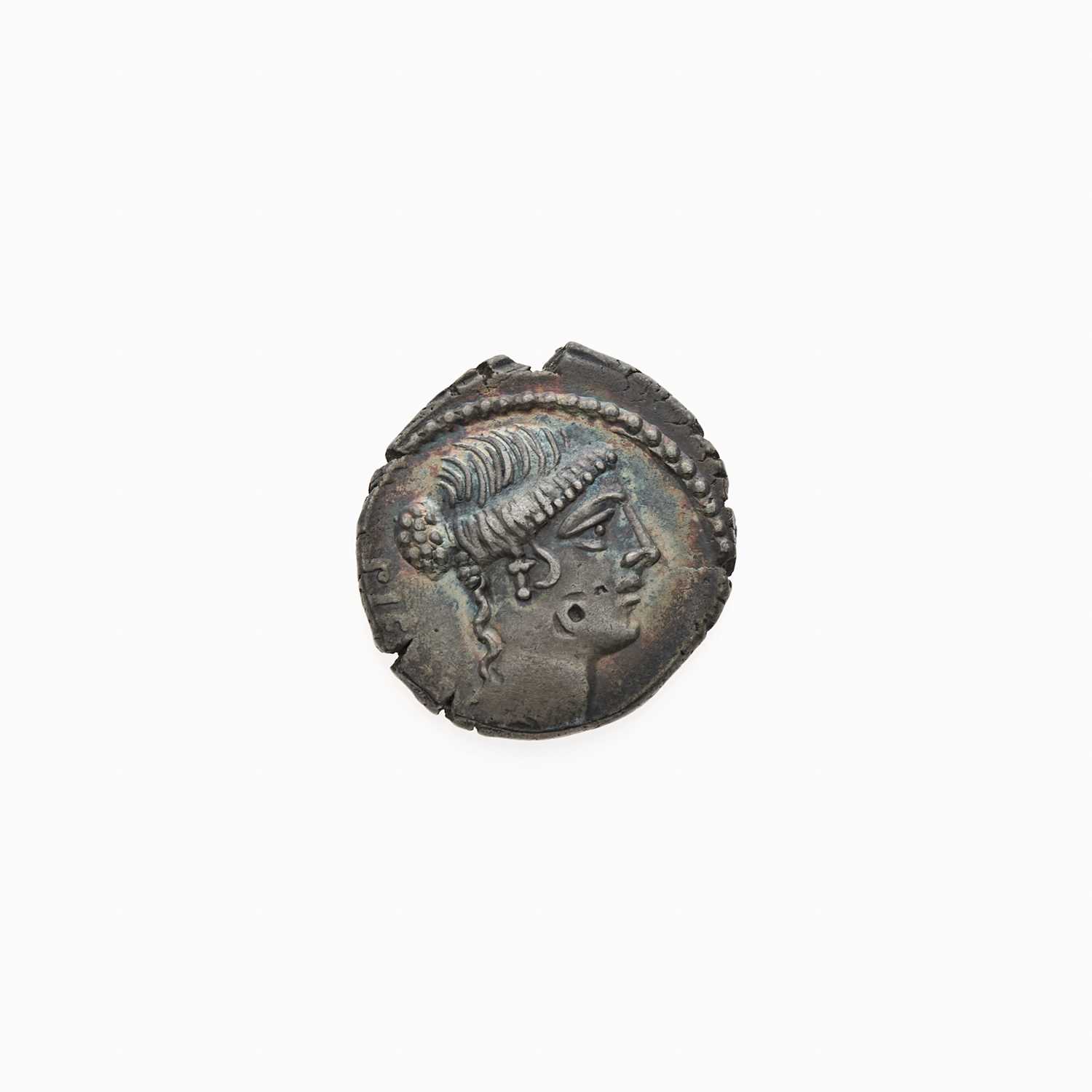 Lot 45 - Albinus Bruti f. c. 48 B.C.E. AR Denarius (3.90g, 20mm).