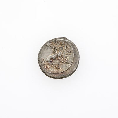 Lot 53 - T. Carisius. c. 46 B.C.E. AR Denarius (3.88g, 18mm).