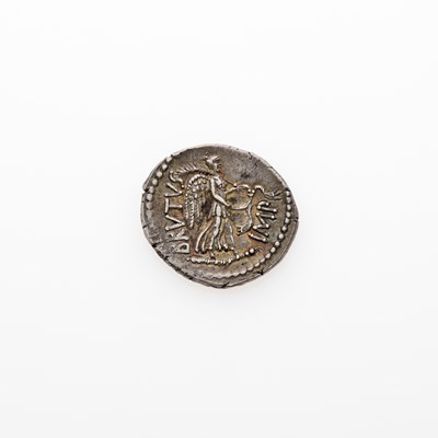 Lot 61 - Marcus Junius Brutus and P. Servilius Casca Longus. c. 43-42 B.C.E. AR Denarius (3.93g, 19mm).