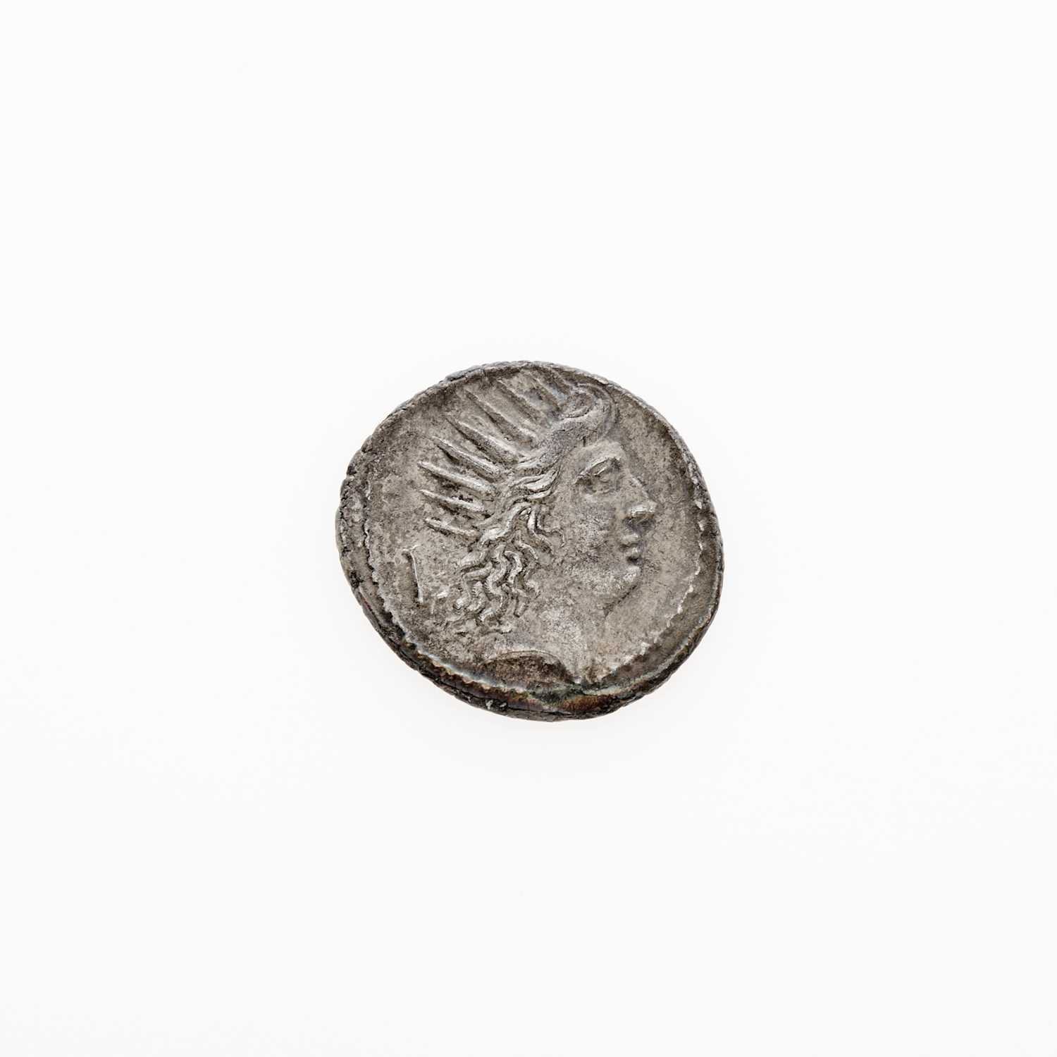 Lot 69 - P. Clodius M.F. Turrinus. c. 42 B.C.E. AR Denarius (3.90g, 19mm).