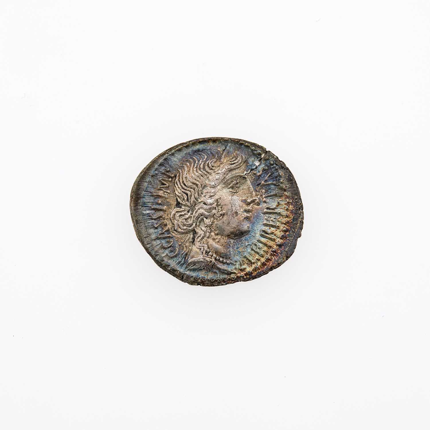 Lot 70 - Cassius, Imperator. c. 42 B.C.E. AR Denarius (3.40g, 20mm).