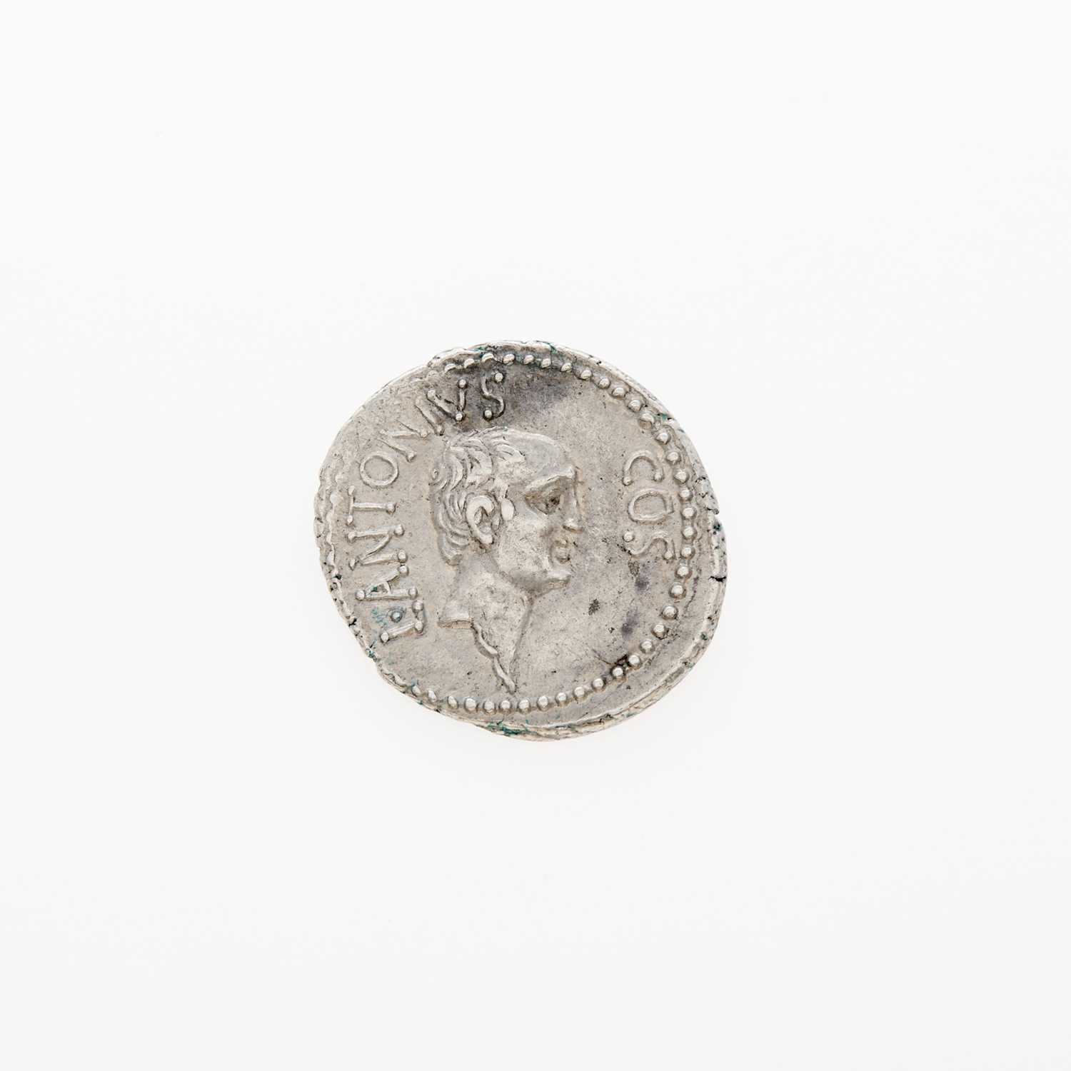 Lot 72 - Lucius Antony and Mark Antony. c. 41 B.C.E. AR Denarius (3.83g, 21mm).