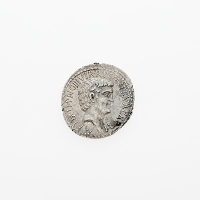 Lot 72 - Lucius Antony and Mark Antony. c. 41 B.C.E. AR Denarius (3.83g, 21mm).