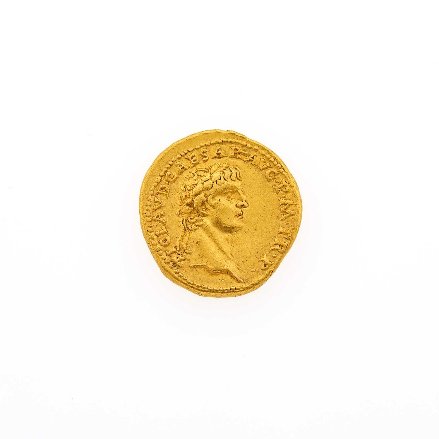 Lot 99 - Claudius. c. 41-42 C.E. AV Aureus (7.84g, 19mm).