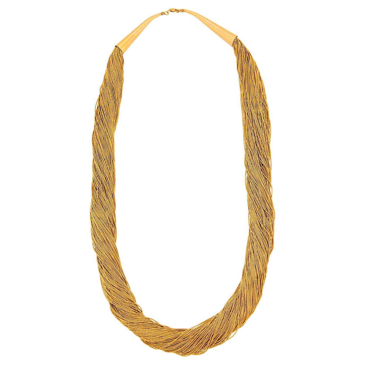 Lot 1078 - Gold Multistrand Necklace
