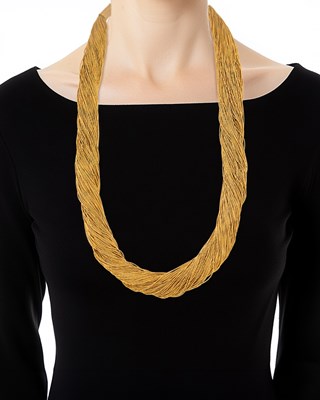 Lot 1078 - Gold Multistrand Necklace