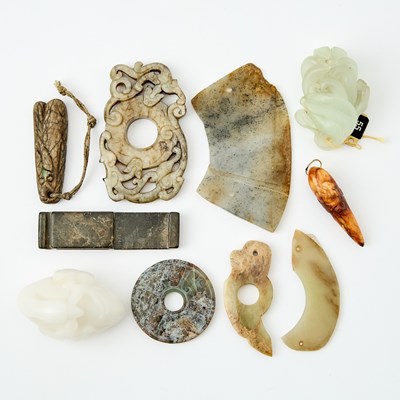 Lot 339 - A Group of Chinese Mostly Archaistic Jade Articles