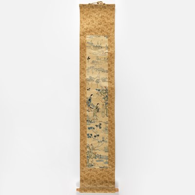 Lot 103 - A Chinese Embroidered Silk Panel on Scroll