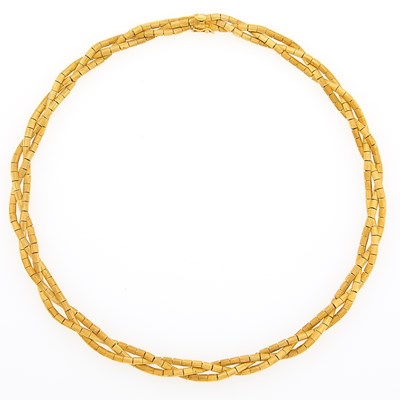 Lot 2001 - Gold Braided Necklace