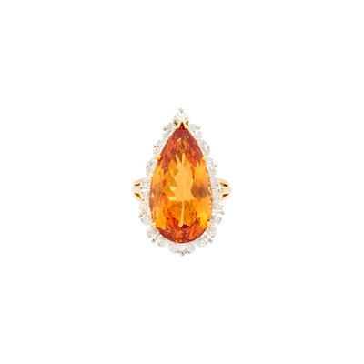 Lot 117 - Oscar Heyman & Brothers Gold, Platinum, Precious Topaz and Diamond Pendant-Ring