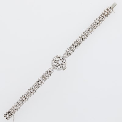 Lot 2222 - Rolex White Gold and Diamond Bracelet-Watch