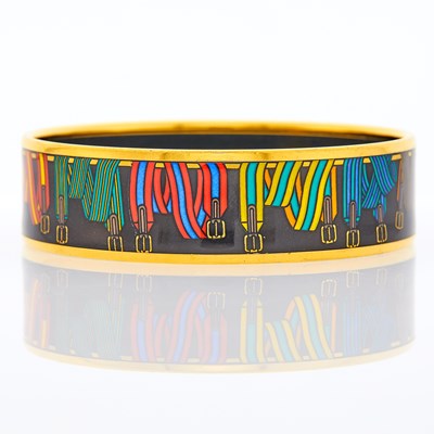 Lot 2181 - Hermès Enamel Suspender Bangle Bracelet