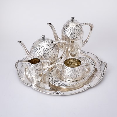 Lot 204 - Swedish Arts & Crafts Silver Tea and Coffee Service
