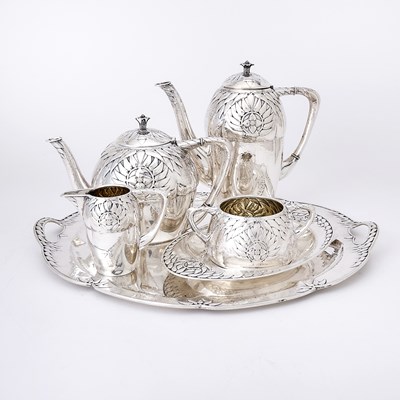 Lot 204 - Swedish Arts & Crafts Silver Tea and Coffee Service