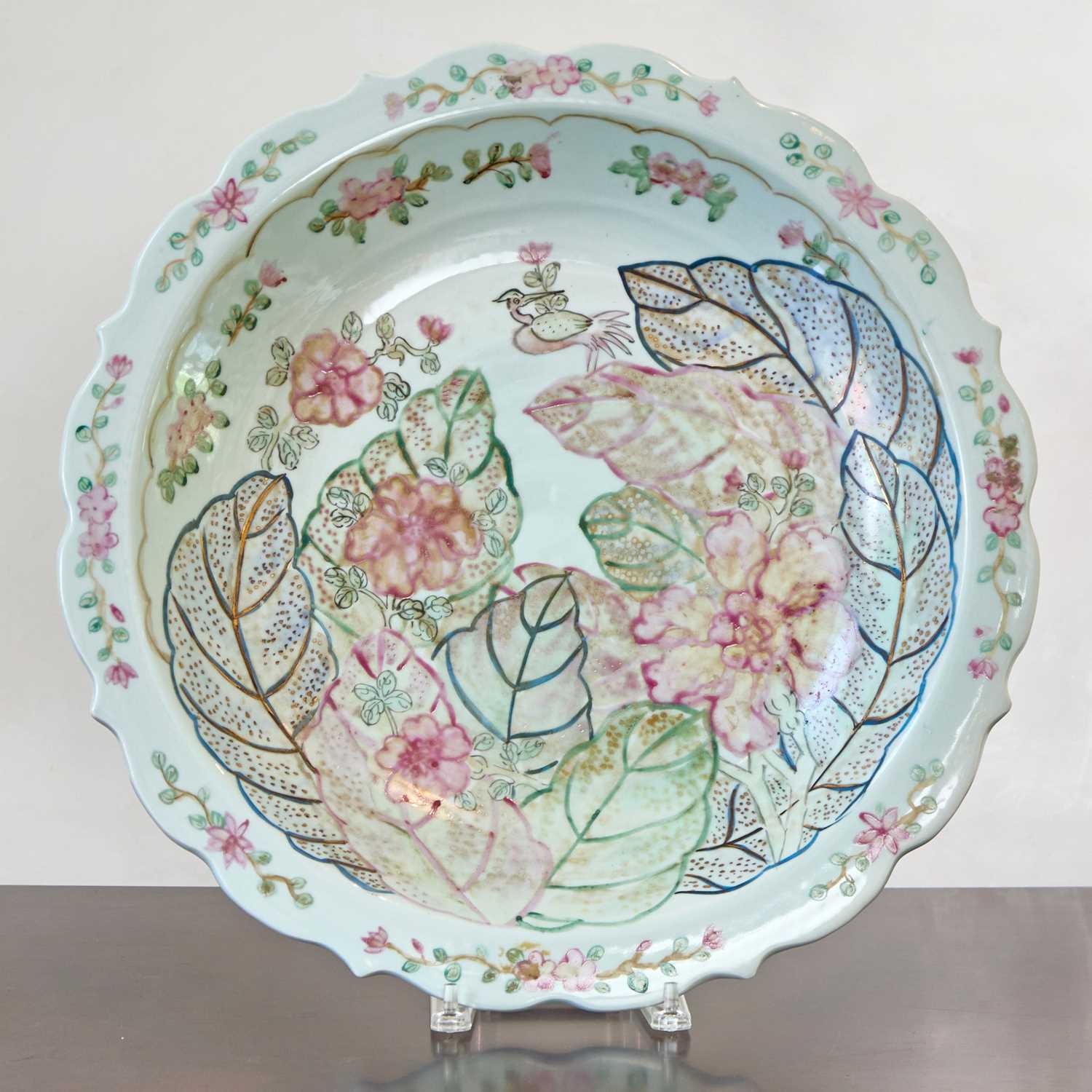 Lot 161 - Chinese Porcelain Barbed Rim Charger