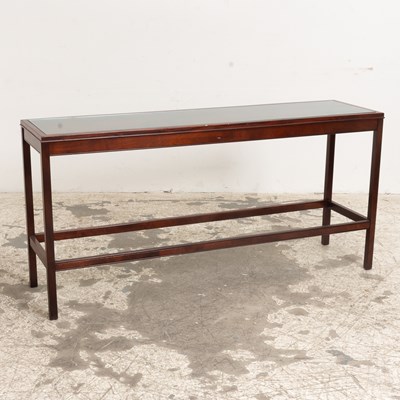 Lot 198 - Modern Wood and Glass Console
