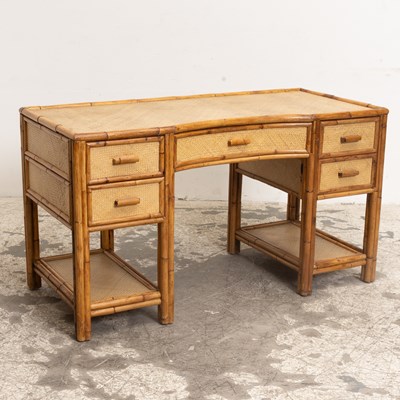Lot 96 - Bamboo and Rattan Desk