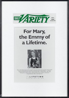 Lot 62 - Framed photographs and ephemera from the career of Mary Tyler Moore