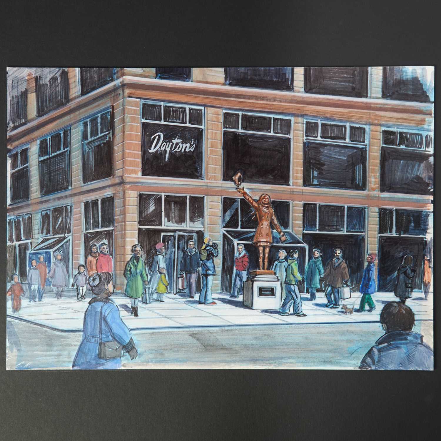 Lot 73 - Three renderings of the Mary Tyler Moore TV Land statue in Minneapolis