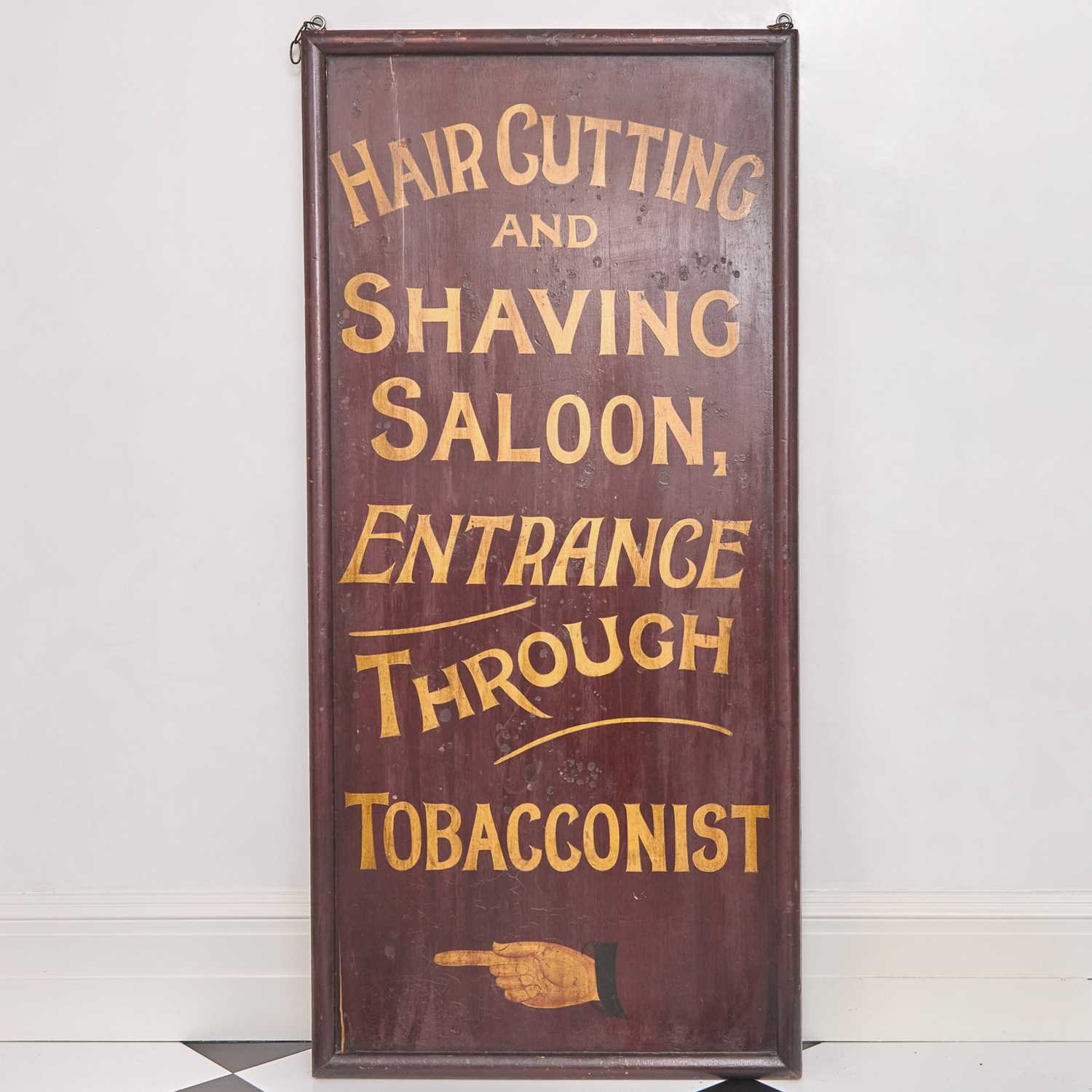 Lot 317 - Haircutting and Shaving Saloon Sign