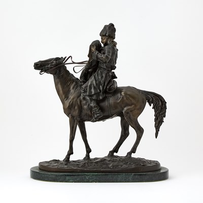 Lot 221 - Russian Style Bronze Group of The Farewell Kiss