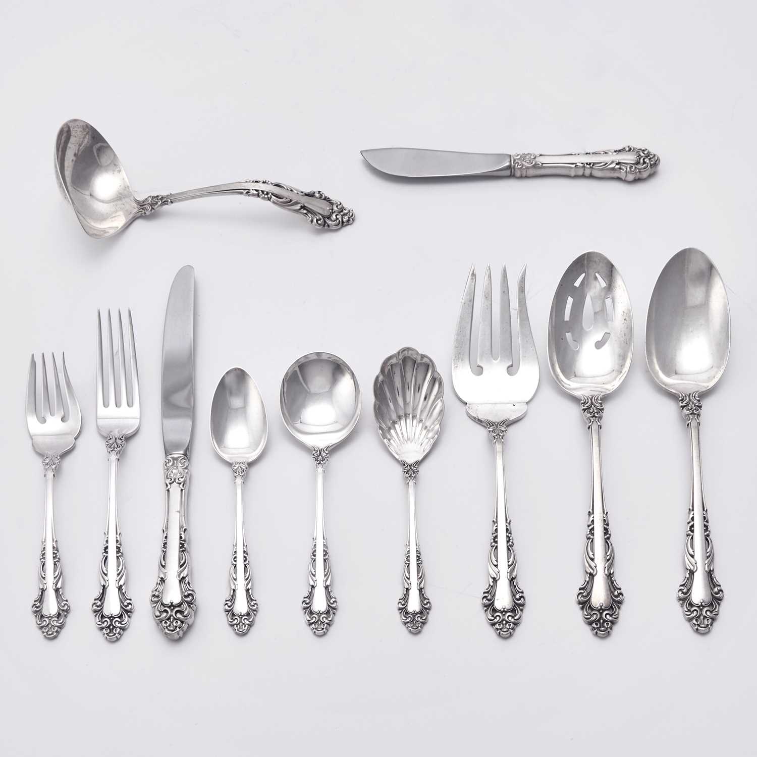 Lot 188 - Reed & Barton Sterling Silver "Grand Renaissance" Pattern Flatware Service