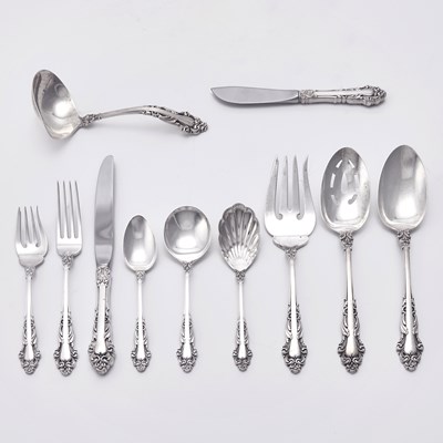 Lot 188 - Reed & Barton Sterling Silver "Grand Renaissance" Pattern Flatware Service