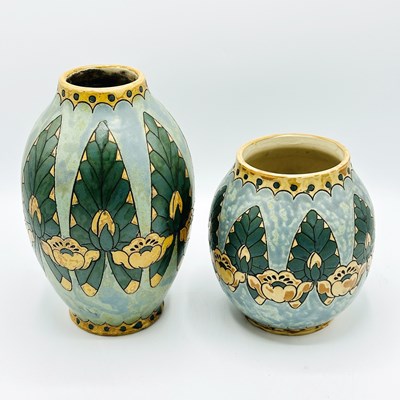 Lot 1065 - Two Gres Keramis Art Deco Vases